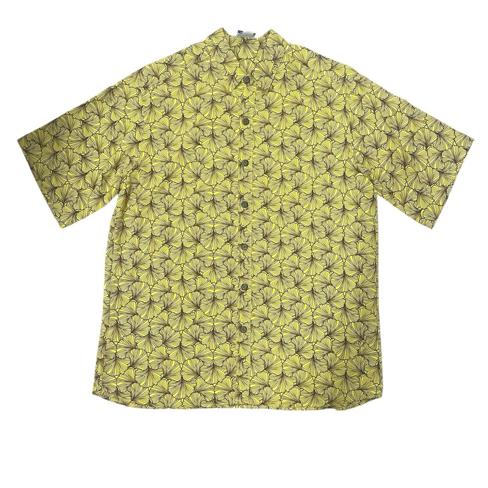 Manuhealii Men's Yellow Floral Shirt